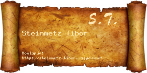Steinmetz Tibor névjegykártya